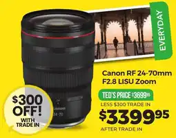 Teds Cameras Canon RF 24-70mm F2.8 L IS U Zoom offer