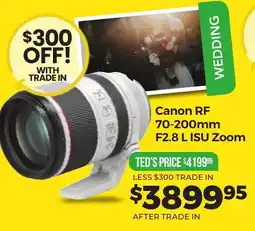 Teds Cameras Canon RF 70-200mm F2.8 L IS U Zoom offer