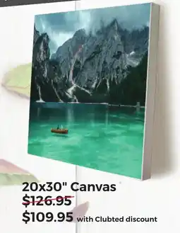 Teds Cameras 20x30" Canvas offer