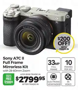 Teds Cameras Sony A7C II Full Frame Mirrorless Kit offer