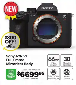 Teds Cameras Sony A7R VI Full Frame Mirrorless Body offer