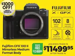 Teds Cameras Fujifilm GFX 100 II Mirrorless Medium Format Body offer