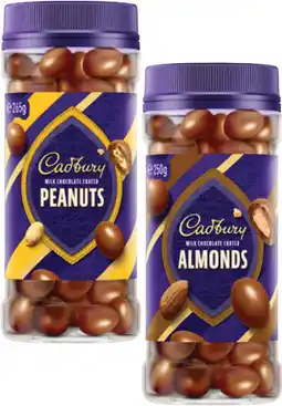 Coles Cadbury Chocolate Coated Fruit or Nut Jar 250g-285g offer
