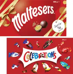 Coles Maltesers or Celebrations Gift Box 290g-360g offer