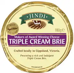 Coles Jindi Triple Cream Brie offer