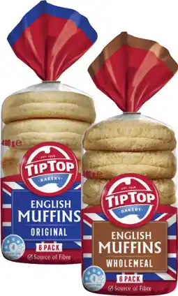 Coles Tip Top English Muffins 400g offer