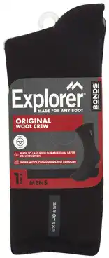 Coles Bonds Men's Explorer Wool Crew Sock offer