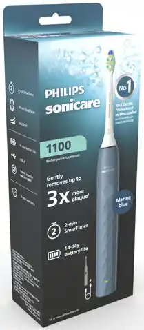 Coles Philips Sonicare Electric Toothbrush Series 1100 White or Blue 1 Pack offer