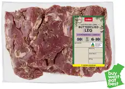Coles Coles Lamb Leg Butterflied with Rosemary & Garlic offer