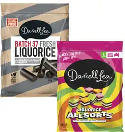 Coles Darrell Lea Allsorts or Batch 37 Liquorice 260g-270g offer