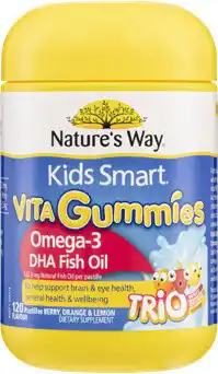 Coles Nature's Way Kids Smart Vita Gummies Omega 3 Fish Oil offer