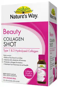 Coles Nature's Way Beauty Collagen Shot 50mLx10 Pack offer