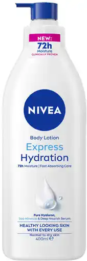 Coles Nivea Express Hydration Body Lotion offer
