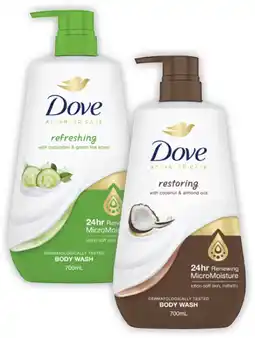 Coles Dove Advanced Body Wash offer