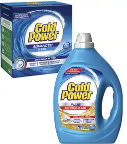 Coles Cold Power Laundry Liquid 2 Litre or Powder 2kg offer