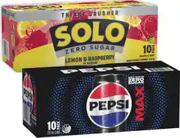 Coles Pepsi or Solo Soft Drink 10x375mL offer