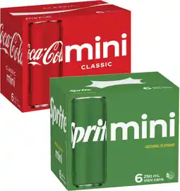 Coles Coca-Cola, Fanta or Sprite Soft Drink 6x250mL offer
