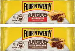 Coles Four'N Twenty Angus Beef Pies 700g offer