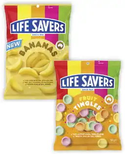 Coles Life Savers Lollies-205g offer