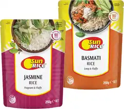 Coles Sunrice Plain Microwave Rice Pouch offer