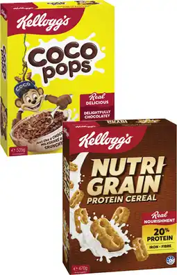 Coles Kellogg's Coco Pops 535g or Nutri Grain 470g offer