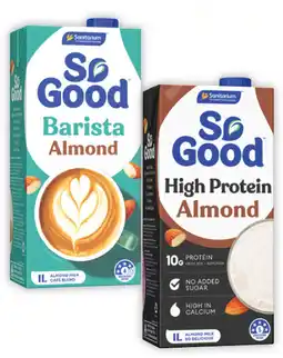 Coles Sanitarium So Good Barista or High Protein Almond Milk 1 Litre offer