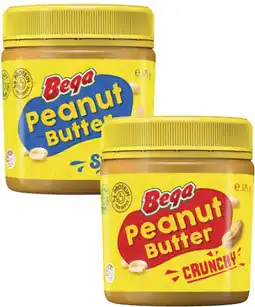 Coles Bega Smooth or Crunchy Peanut Butter 375g offer