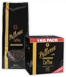 Coles Vittoria Mountain Grown Coffee Beans or Ground 1kg offer