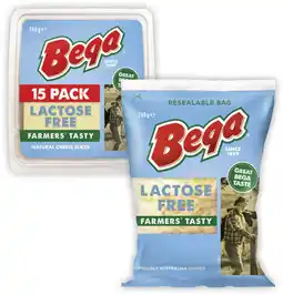 Coles Bega Lactose Free Cheese Slices or Grated 250g offer