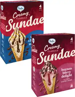 Coles Bulla Creamy Classics Ice Cream Sundae Cones 580mL offer