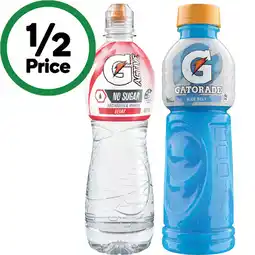 Woolworths Gatorade Sports Drink or G-Active Flavoured Water 600ml offer