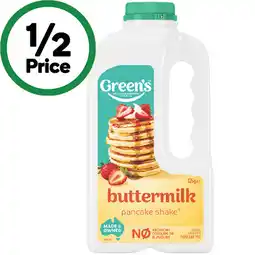 Woolworths Green’s Pancake Shake offer