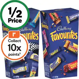 Woolworths Cadbury Favourites offer