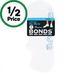 Woolworths Bonds Men’s Light No Show Assorted offer