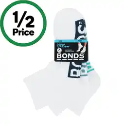 Woolworths Bonds Men’s Socks Quarter Crew Assorted offer