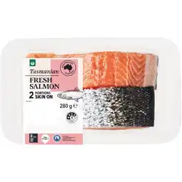 Woolworths Woolworths Tasmanian Fresh Salmon Portions Skin On – From the Seafood Dept offer