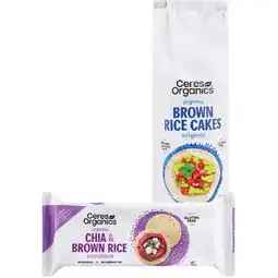 Woolworths Ceres Organics Rice Crackers 115g or Rice Cakes 110g offer