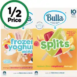 Woolworths Bulla Everyday or Variety Ice Cream Multipacks 472-750ml Pk 8-14 offer
