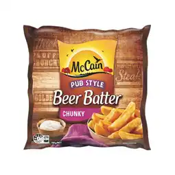 Woolworths McCain Beer Batter Chips or Wedges 750g offer