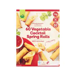 Woolworths Woolworths Vegetable Cocktail Spring Rolls – From the Freezer offer