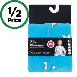 Woolworths Bonds Zip Wondersuit – Assorted offer