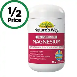 Woolworths Nature’s Way High Strength Magnesium Tablets offer
