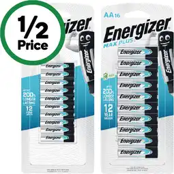 Woolworths Energizer Max Plus Batteries AA or AAA Pk 16 offer