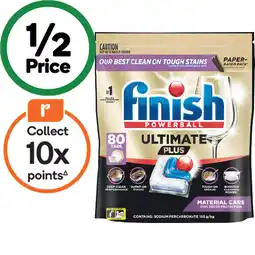 Woolworths Finish Ultimate Plus Material Care Dishwasher Tablets offer