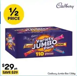 BIG W Cadbury Variety Jumbo Pack offer