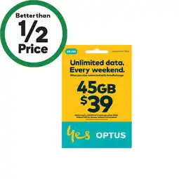 Woolworths Optus $39 SIM Starter Kit offer