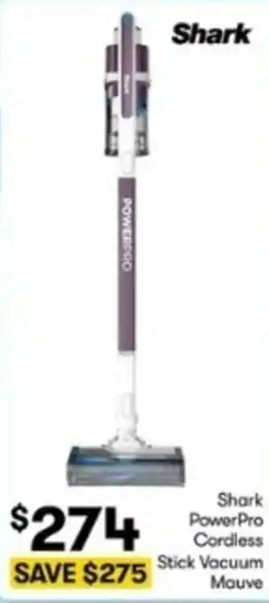 Shark PowerPro Cordless Stick Vacuum Mauve