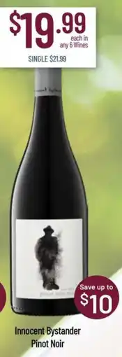 Chambers Cellars Innocent Bystander Pinot Noir offer