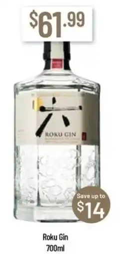 Chambers Cellars Roku Gin offer