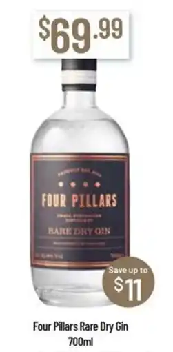Chambers Cellars Four Pillars Rare Dry Gin offer